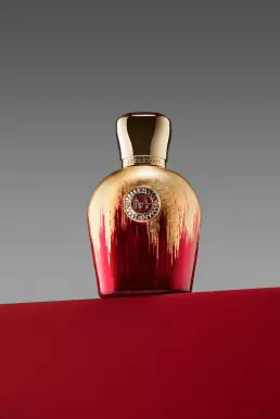 perfume red gold hand painted